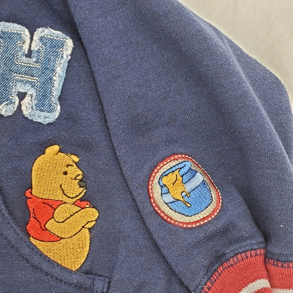 Vintage Disney Kids Navy Blue Pooh Sweatshirt With Pants 18 Months - Picture 8 of 11